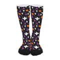 Happy Halloween Ghost Pattern Print Long Socks