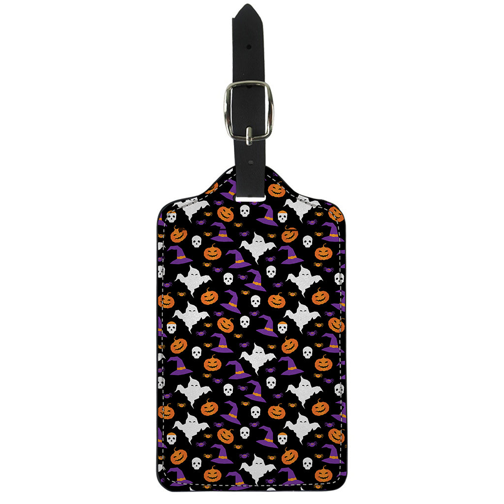Happy Halloween Ghost Pattern Print Luggage Tag