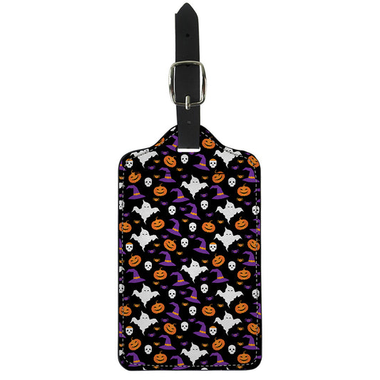 Happy Halloween Ghost Pattern Print Luggage Tag