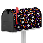Happy Halloween Ghost Pattern Print Mailbox Cover