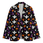 Happy Halloween Ghost Pattern Print Men's Blazer