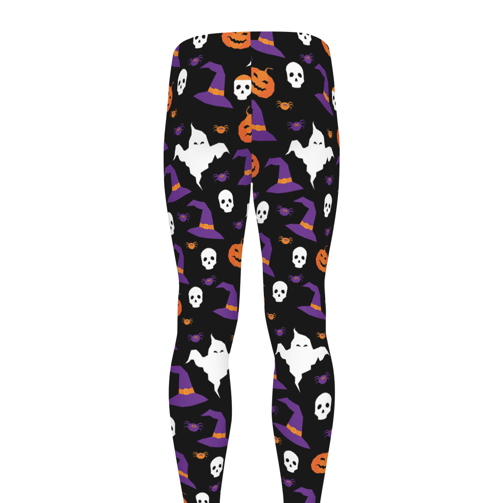Happy Halloween Ghost Pattern Print Men's leggings