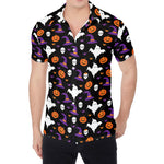 Happy Halloween Ghost Pattern Print Men's Shirt