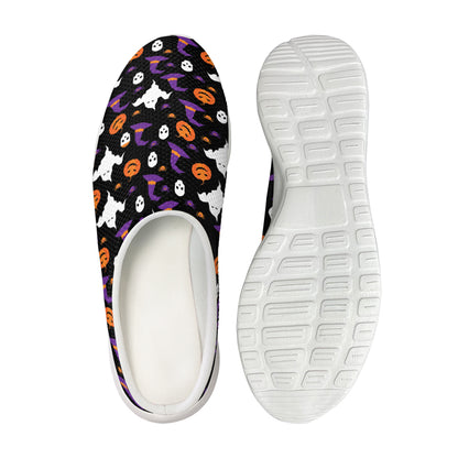 Happy Halloween Ghost Pattern Print Mesh Casual Shoes