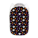 Happy Halloween Ghost Pattern Print Mesh Laundry Hamper