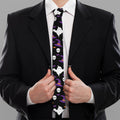 Happy Halloween Ghost Pattern Print Necktie