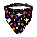 Happy Halloween Ghost Pattern Print Over The Collar Dog Bandana