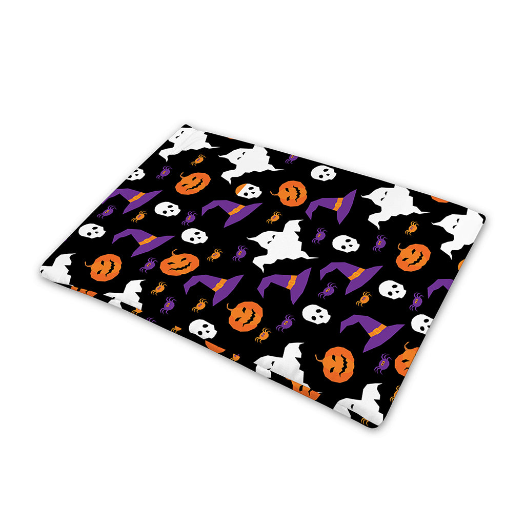 Happy Halloween Ghost Pattern Print Pet Cooling Mat Cover