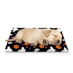 Happy Halloween Ghost Pattern Print Pet Cooling Mat Cover