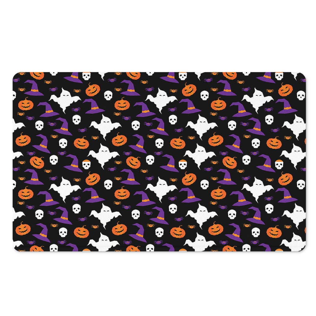 Happy Halloween Ghost Pattern Print Polyester Doormat