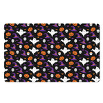 Happy Halloween Ghost Pattern Print Polyester Doormat