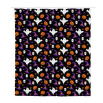 Happy Halloween Ghost Pattern Print Polyester Shower Curtain