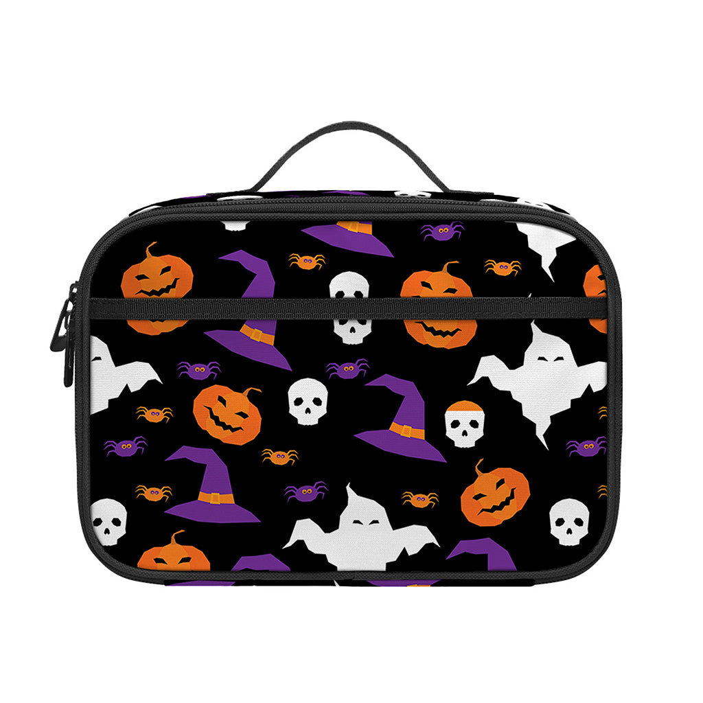 Happy Halloween Ghost Pattern Print Portable Lunch Bag