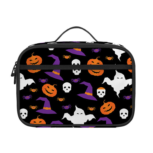 Happy Halloween Ghost Pattern Print Portable Lunch Bag