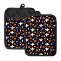 Happy Halloween Ghost Pattern Print Pot Holders With Pocket