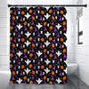 Happy Halloween Ghost Pattern Print Premium Shower Curtain