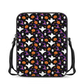 Happy Halloween Ghost Pattern Print Rectangular Crossbody Bag