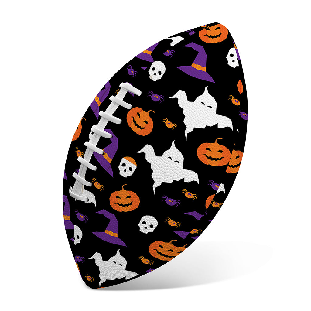 Happy Halloween Ghost Pattern Print Rugby Ball