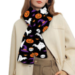 Happy Halloween Ghost Pattern Print Scarf