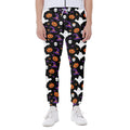 Happy Halloween Ghost Pattern Print Joggers