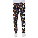 Happy Halloween Ghost Pattern Print Scuba Joggers