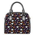 Happy Halloween Ghost Pattern Print Shoulder Handbag