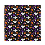 Happy Halloween Ghost Pattern Print Silk Bandana