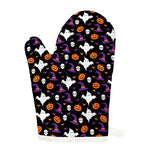 Happy Halloween Ghost Pattern Print Single Oven Mitt