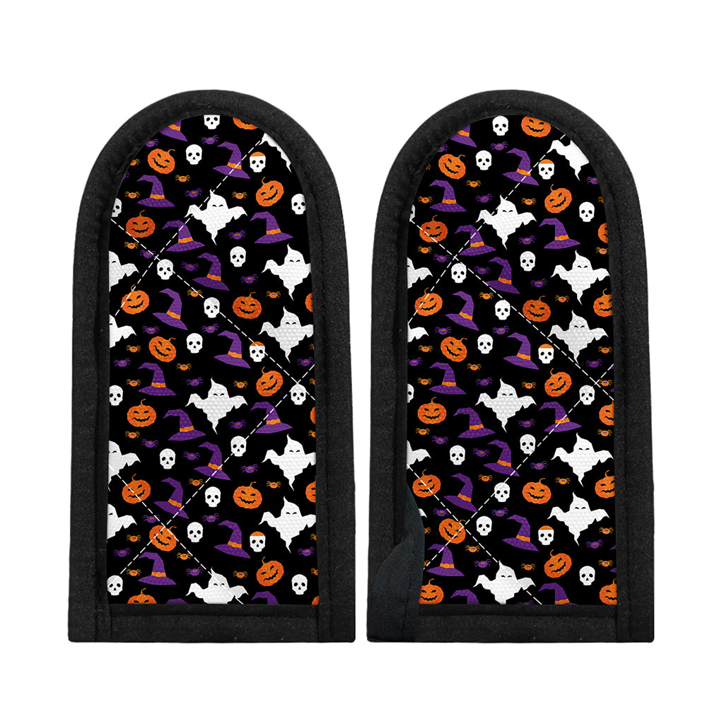 Happy Halloween Ghost Pattern Print Skillet Handle Cover