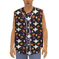 Happy Halloween Ghost Pattern Print Sleeveless Baseball Jersey