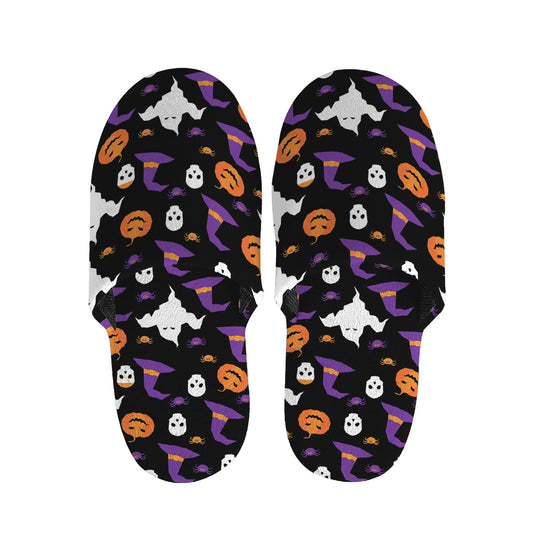 Happy Halloween Ghost Pattern Print Slippers
