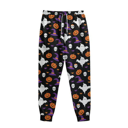Happy Halloween Ghost Pattern Print Sweatpants