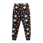 Happy Halloween Ghost Pattern Print Sweatpants
