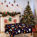 Happy Halloween Ghost Pattern Print Tablecloth
