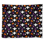 Happy Halloween Ghost Pattern Print Tapestry
