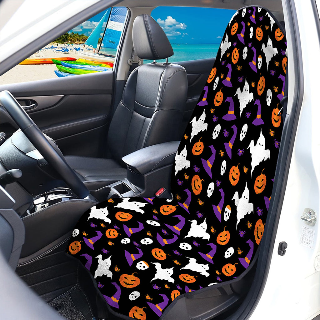 Happy Halloween Ghost Pattern Print Waterproof Car Seat Cover