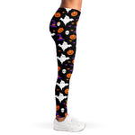 Happy Halloween Ghost Pattern Print Women's Leggings