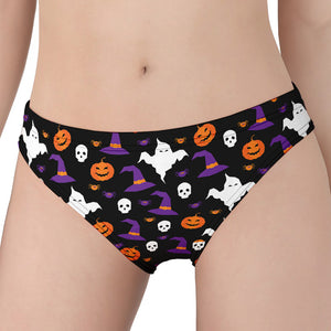 Happy Halloween Ghost Pattern Print Women's Panties