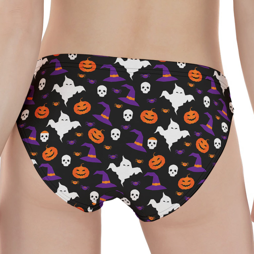 Happy Halloween Ghost Pattern Print Women's Panties