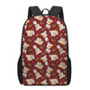 Happy Jack Russell Terrier Pattern Print 17 Inch Backpack