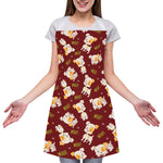 Happy Jack Russell Terrier Pattern Print Adjustable Apron