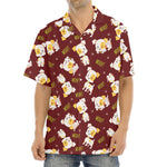 Happy Jack Russell Terrier Pattern Print Aloha Shirt