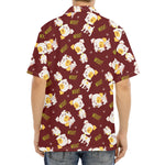 Happy Jack Russell Terrier Pattern Print Aloha Shirt