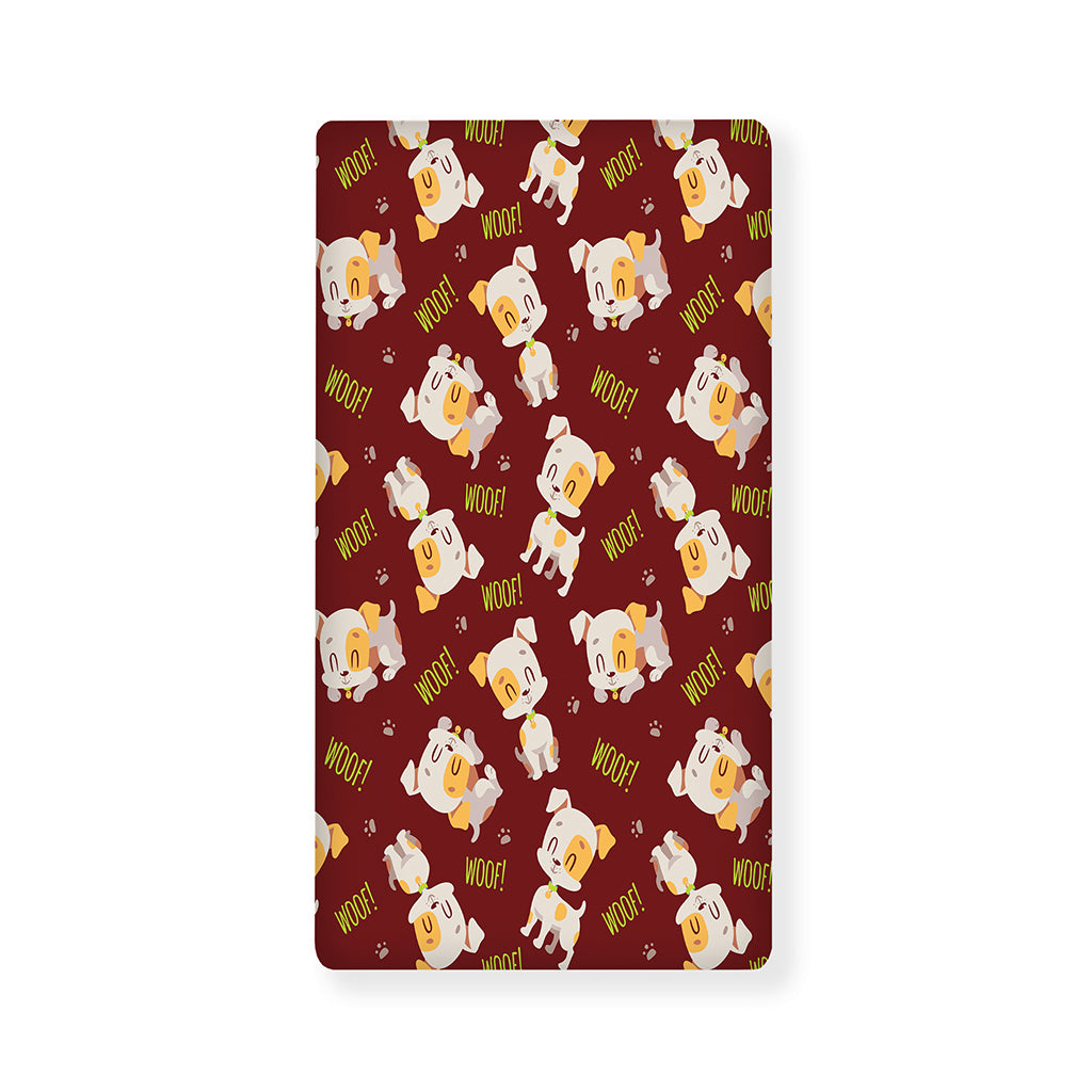 Happy Jack Russell Terrier Pattern Print Baby Crib Sheet