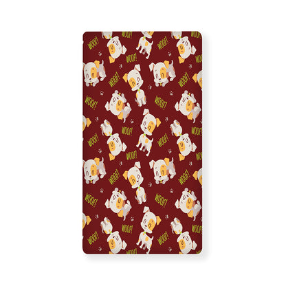 Happy Jack Russell Terrier Pattern Print Baby Crib Sheet