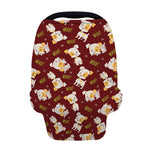 Happy Jack Russell Terrier Pattern Print Baby Seat Cover