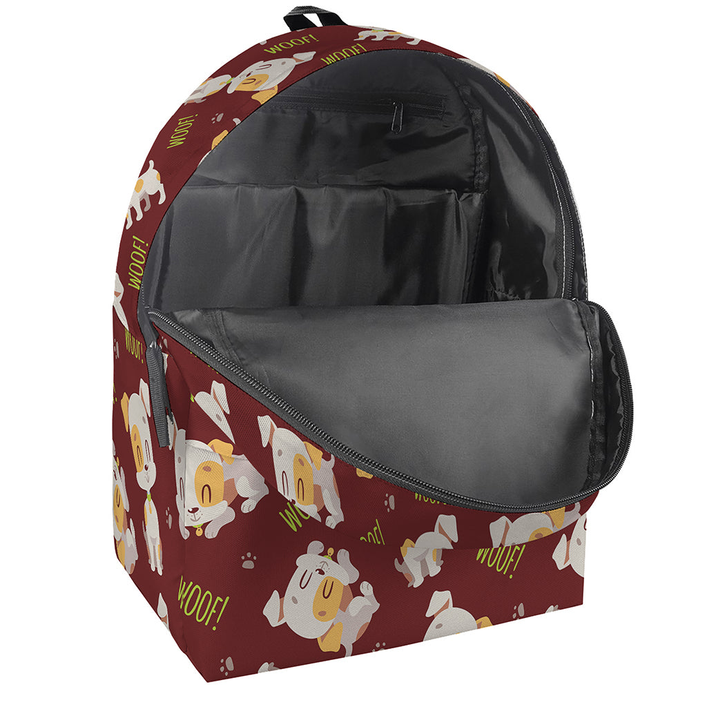 Happy Jack Russell Terrier Pattern Print Backpack