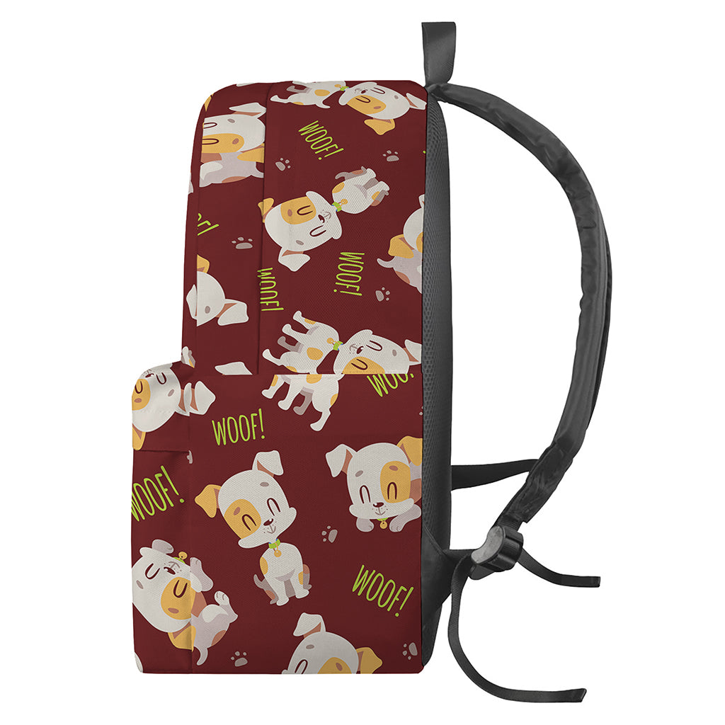 Happy Jack Russell Terrier Pattern Print Backpack