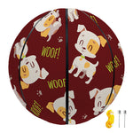 Happy Jack Russell Terrier Pattern Print Basketball