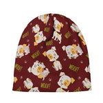 Happy Jack Russell Terrier Pattern Print Beanie